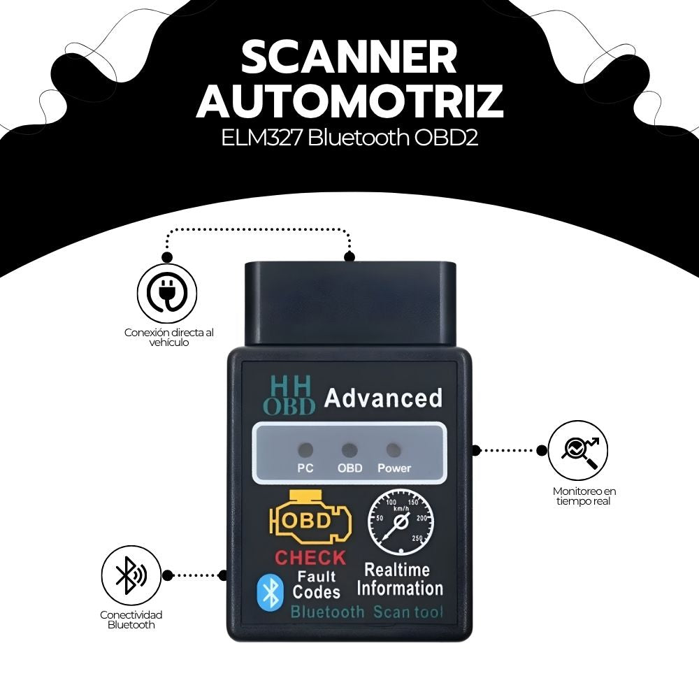 Scanner Auto ELM327 Bluetooth OBD2 Borra Check Engine