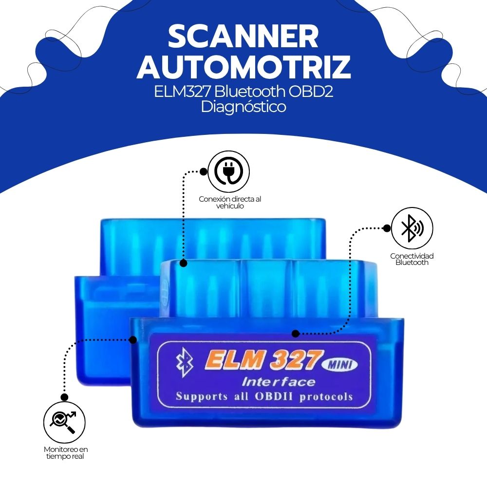 Scanner Automotriz ELM327 Bluetooth OBD2 Diagnóstico Auto