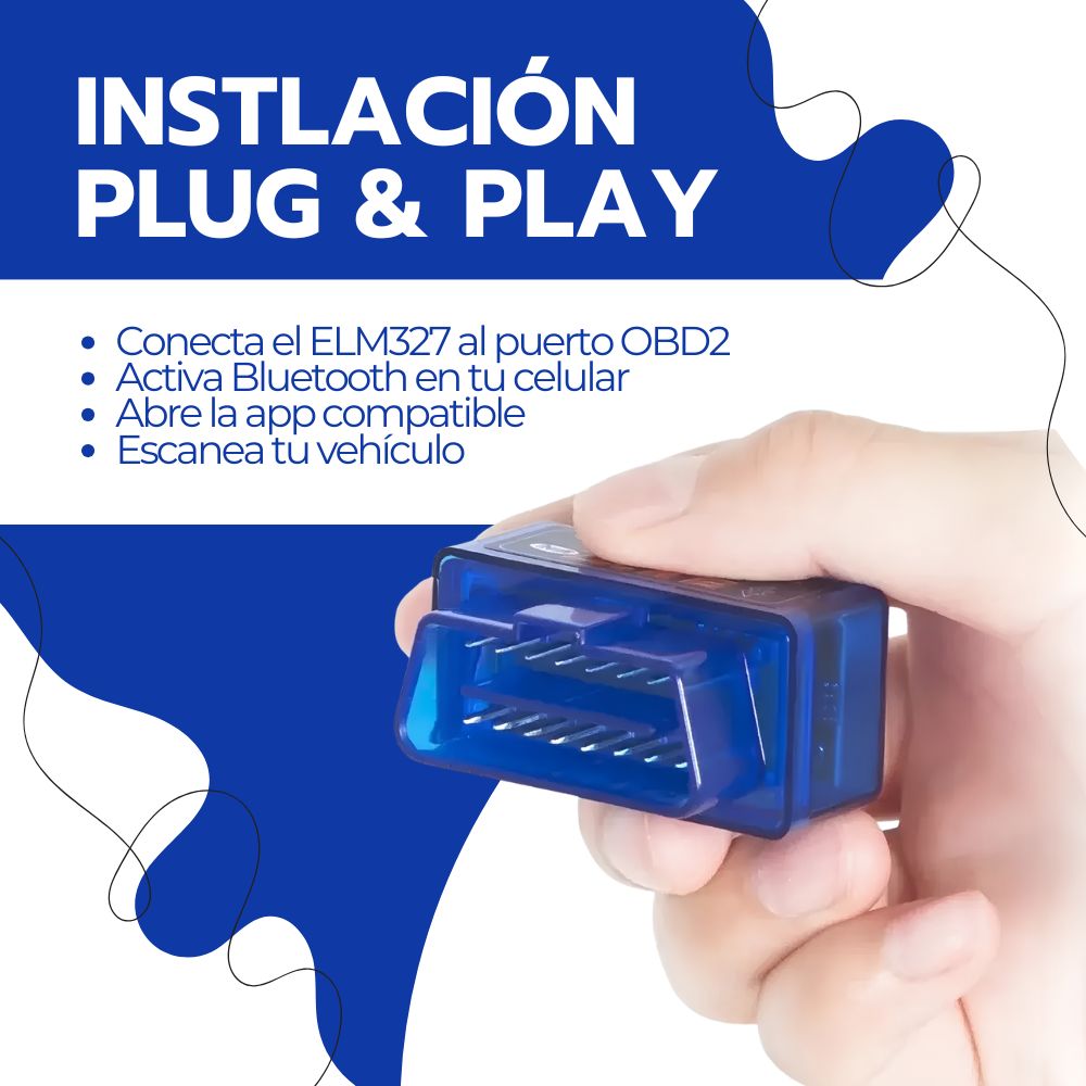 Scanner Automotriz ELM327 Bluetooth OBD2 Diagnóstico Auto