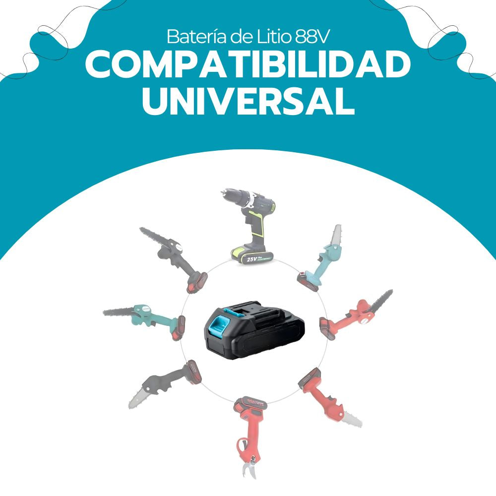 Batería Recargable 48V 1500mAh Ion Litio para Herramientas