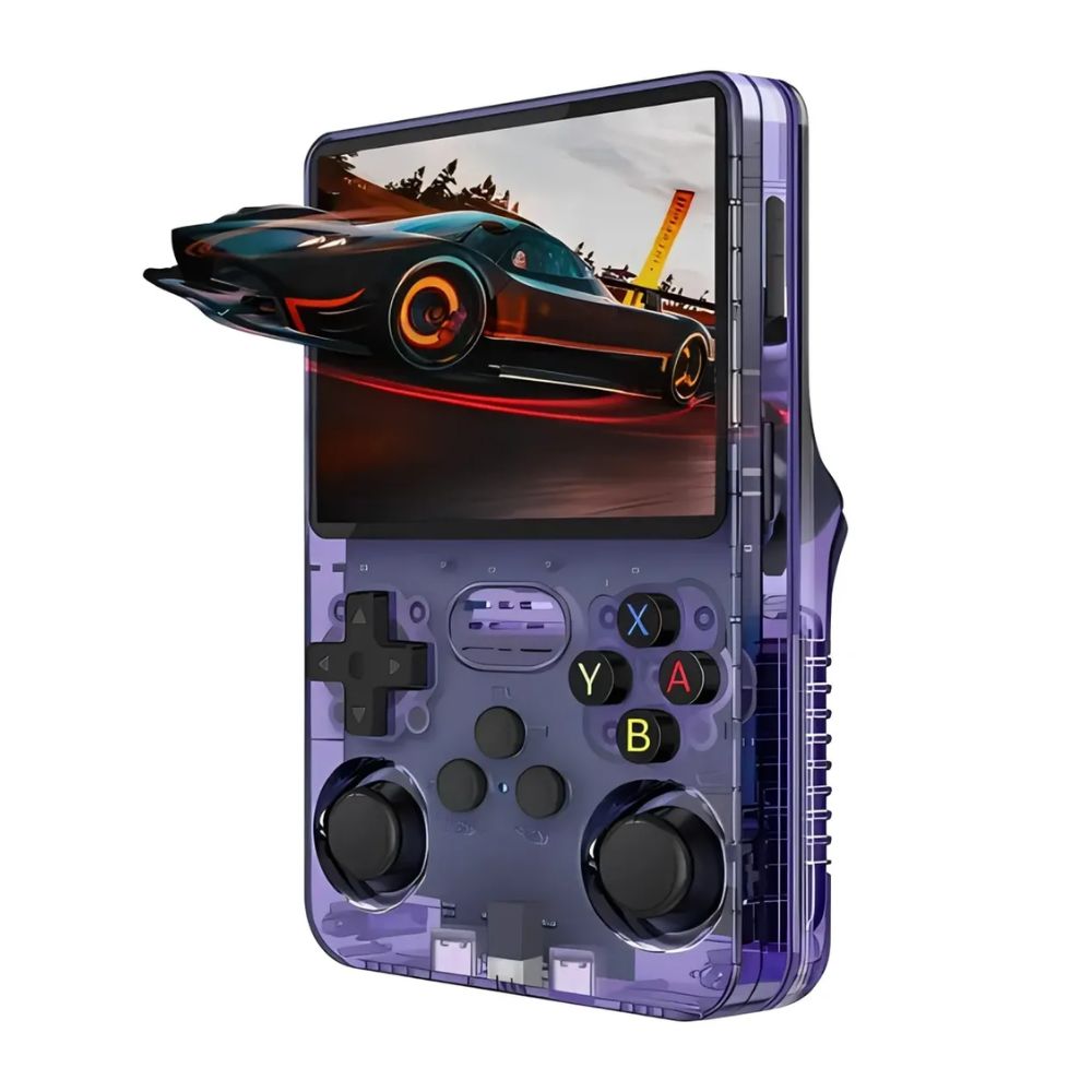 Consola Retro Portátil R36S 64GB WiFi +10000 Juegos Morado