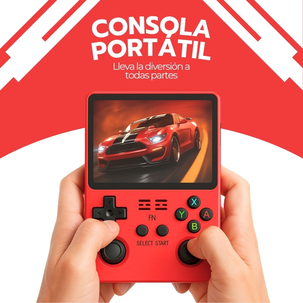 Consola Retro Portátil R36S 64GB WiFi +10000 Juegos Rojo
