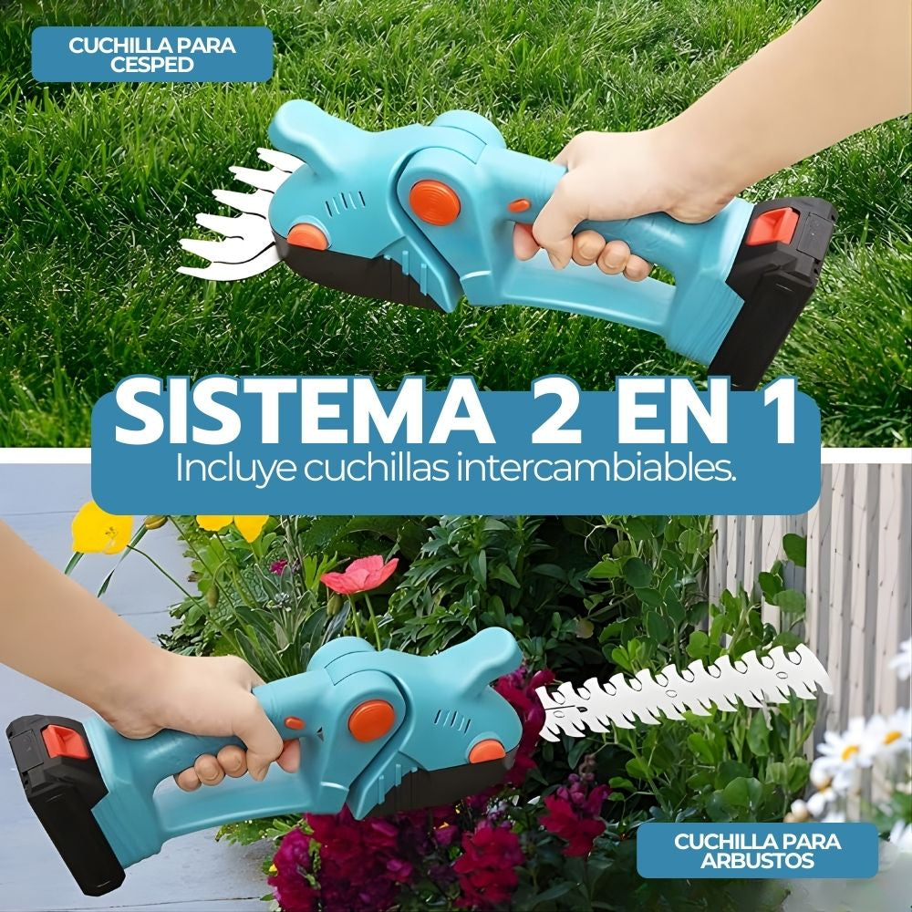 Cortasetos Inalámbrico 2en1 24V 20000rpm Azul