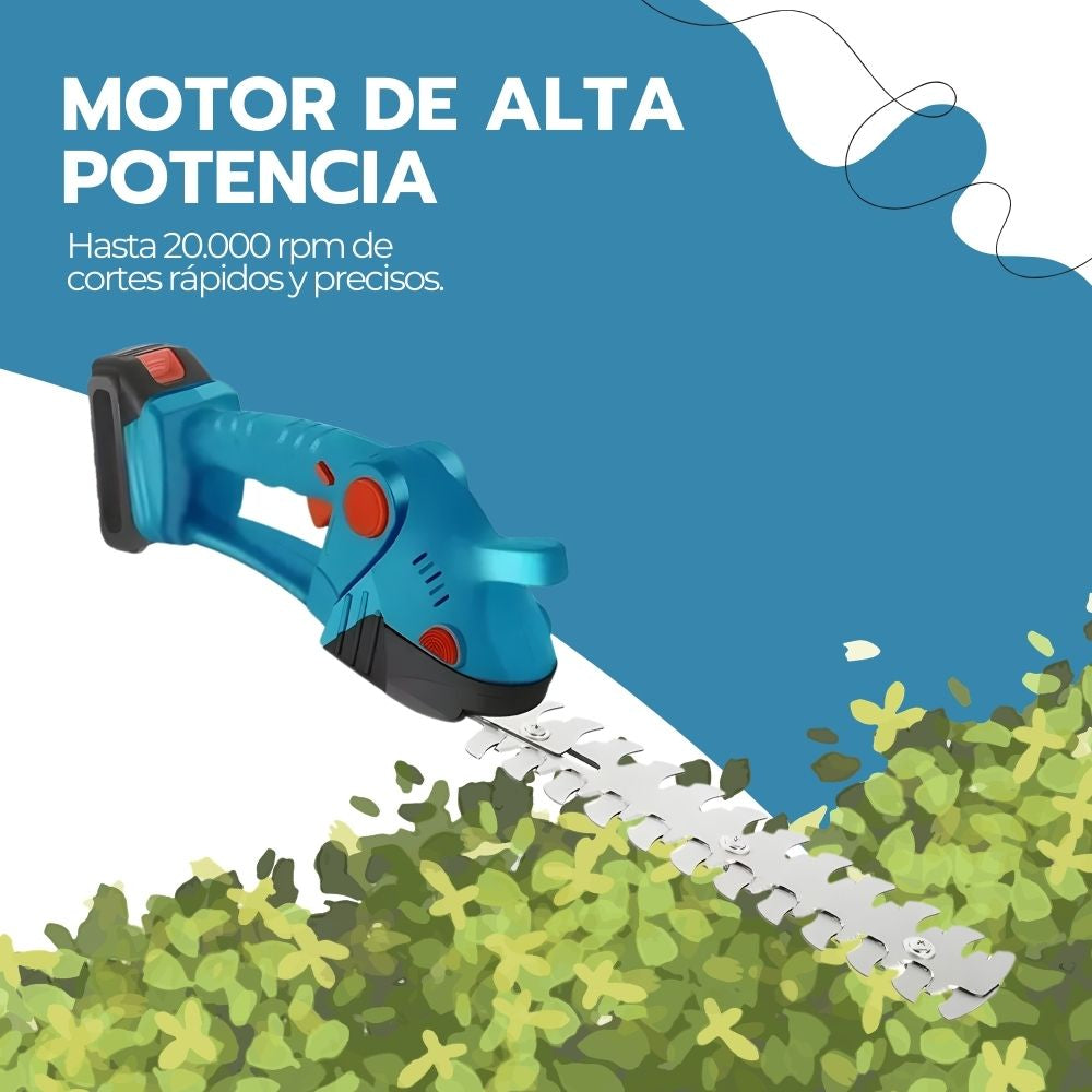 Cortasetos Inalámbrico 2en1 24V 20000rpm Azul