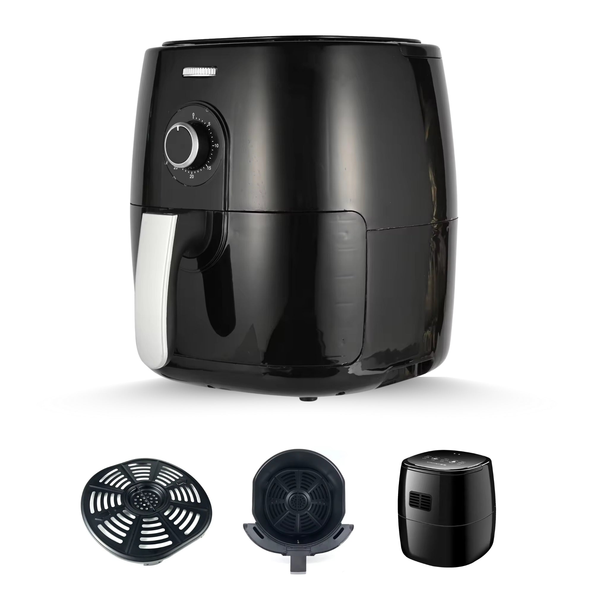 Freidora de Aire Manual 5L, Saludable y Sin Aceite, 1350W