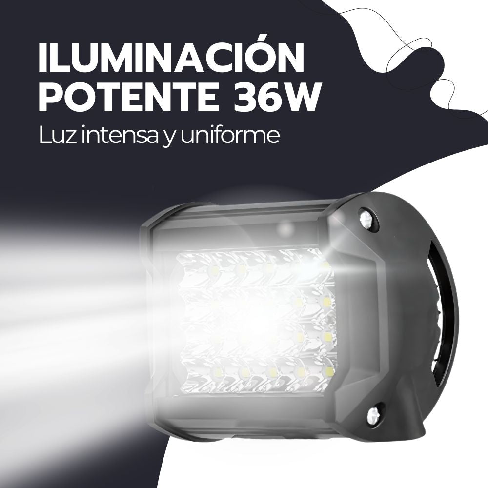 Foco LED Neblinero 36W IP67 Alta Potencia Para Vehículos