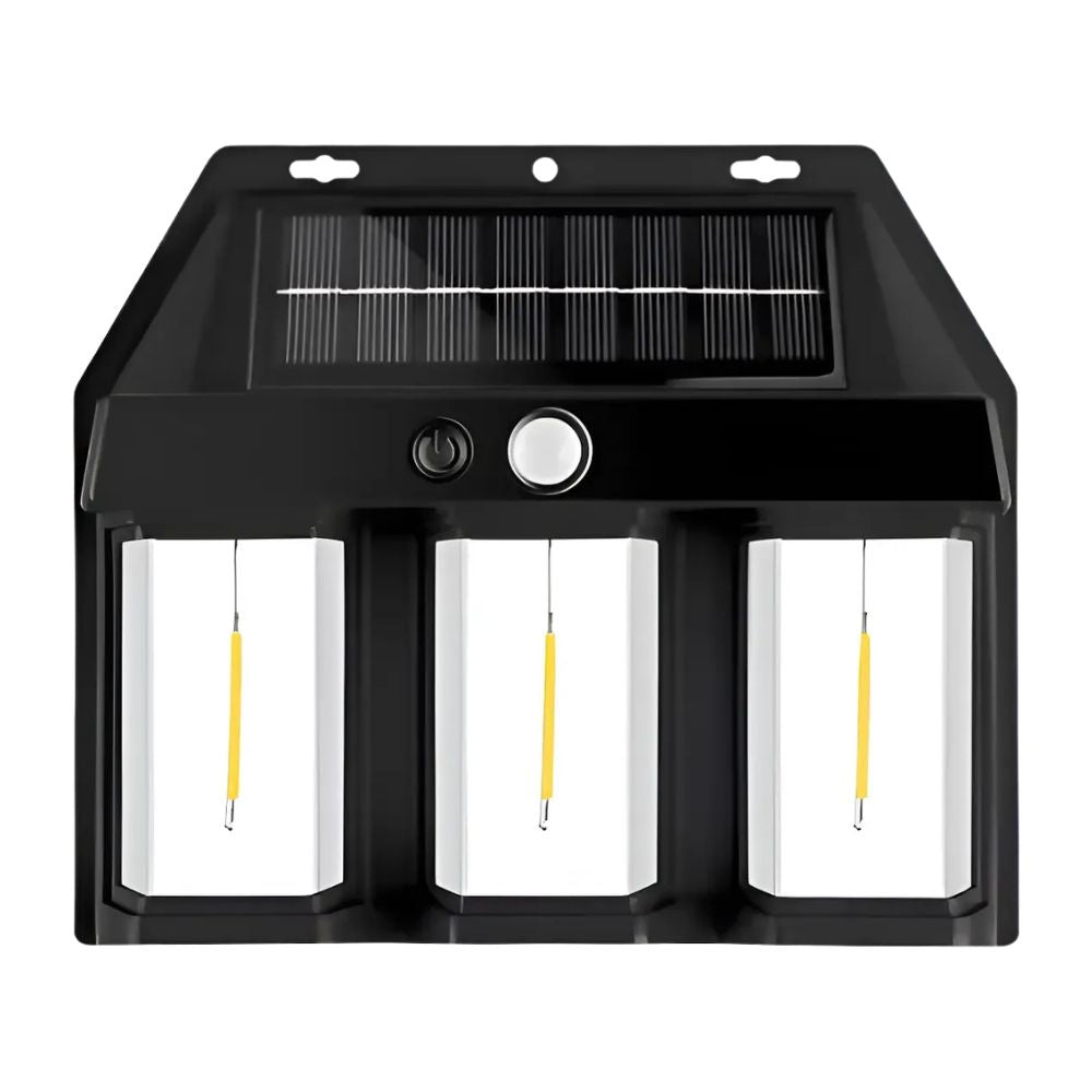 Farol Solar De Pared Sensor Movimiento Luz Cálida Exterior