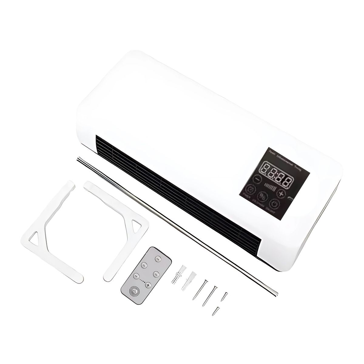 Calefactor de Pared 2 en 1 1500W Control + Colgador De Ropa