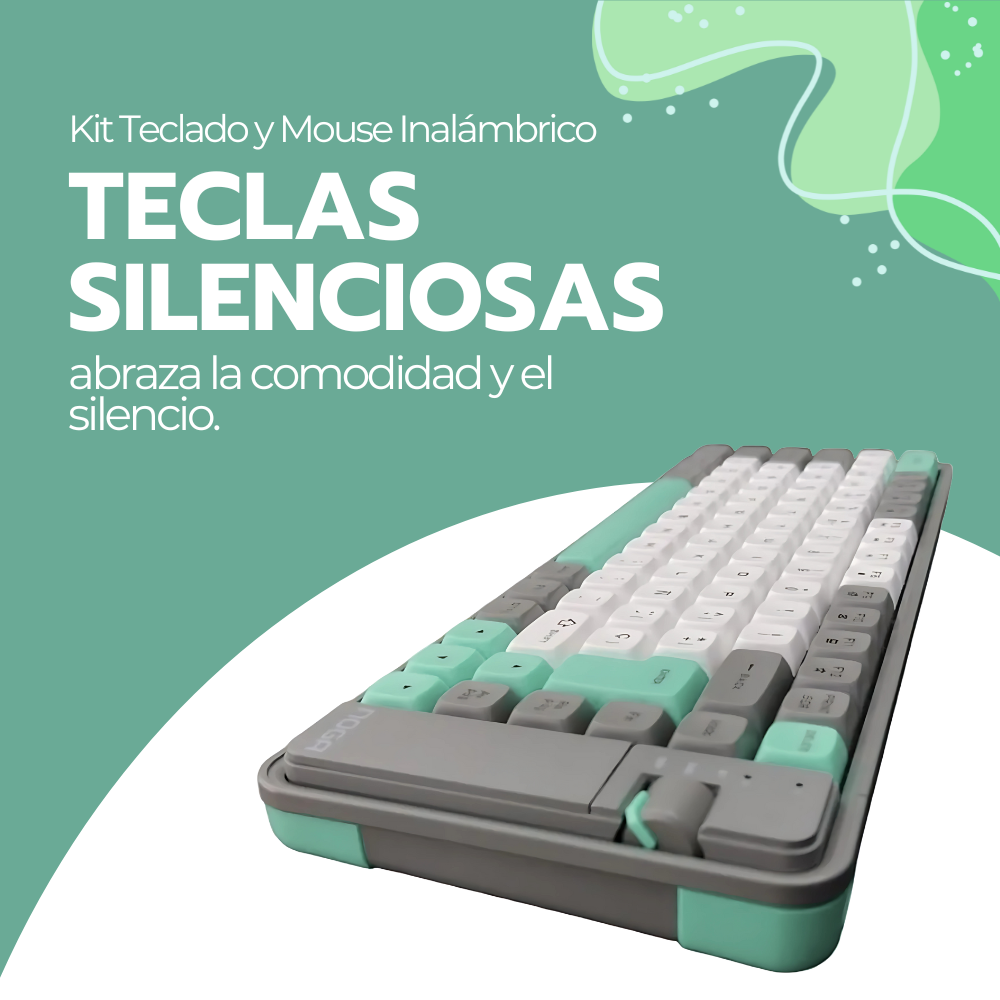 Kit Teclado Y Mouse Inalámbrico Bluetooth USB-C Recargable