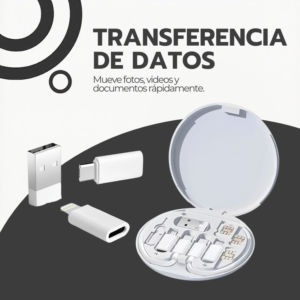 Kit Adaptadores Cable Usb 5 En 1 Usb C Micro 60w Para Iphone
