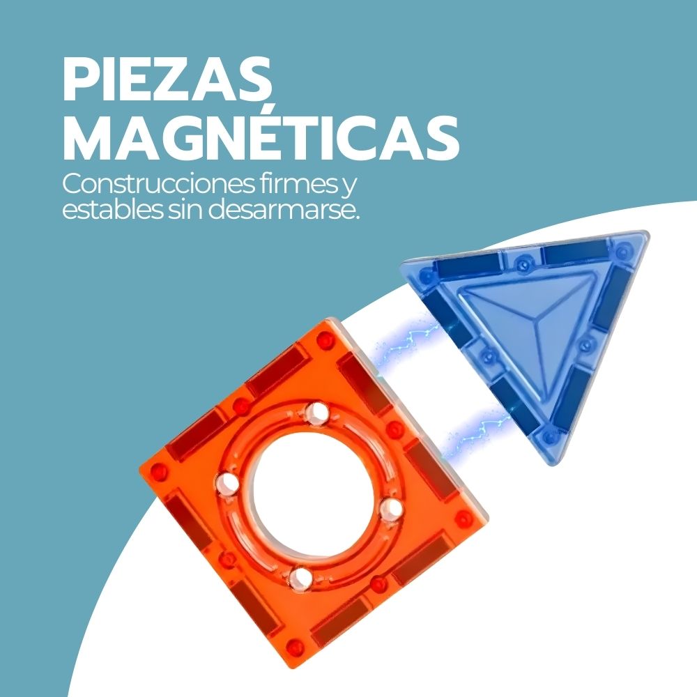 Juego De Bloques Magnéticos Construcción 74 Piezas STEM