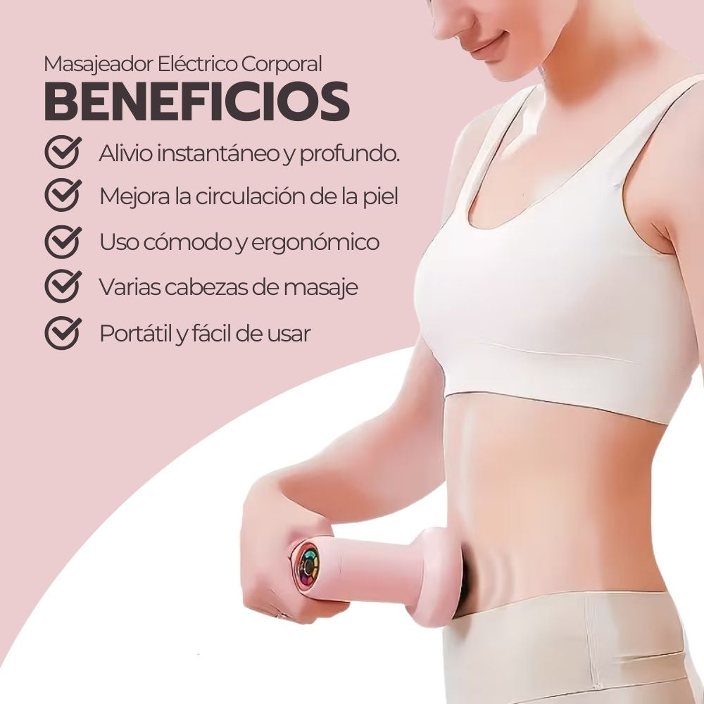 Masajeador Eléctrico Corporal Anticelulítico Rosa