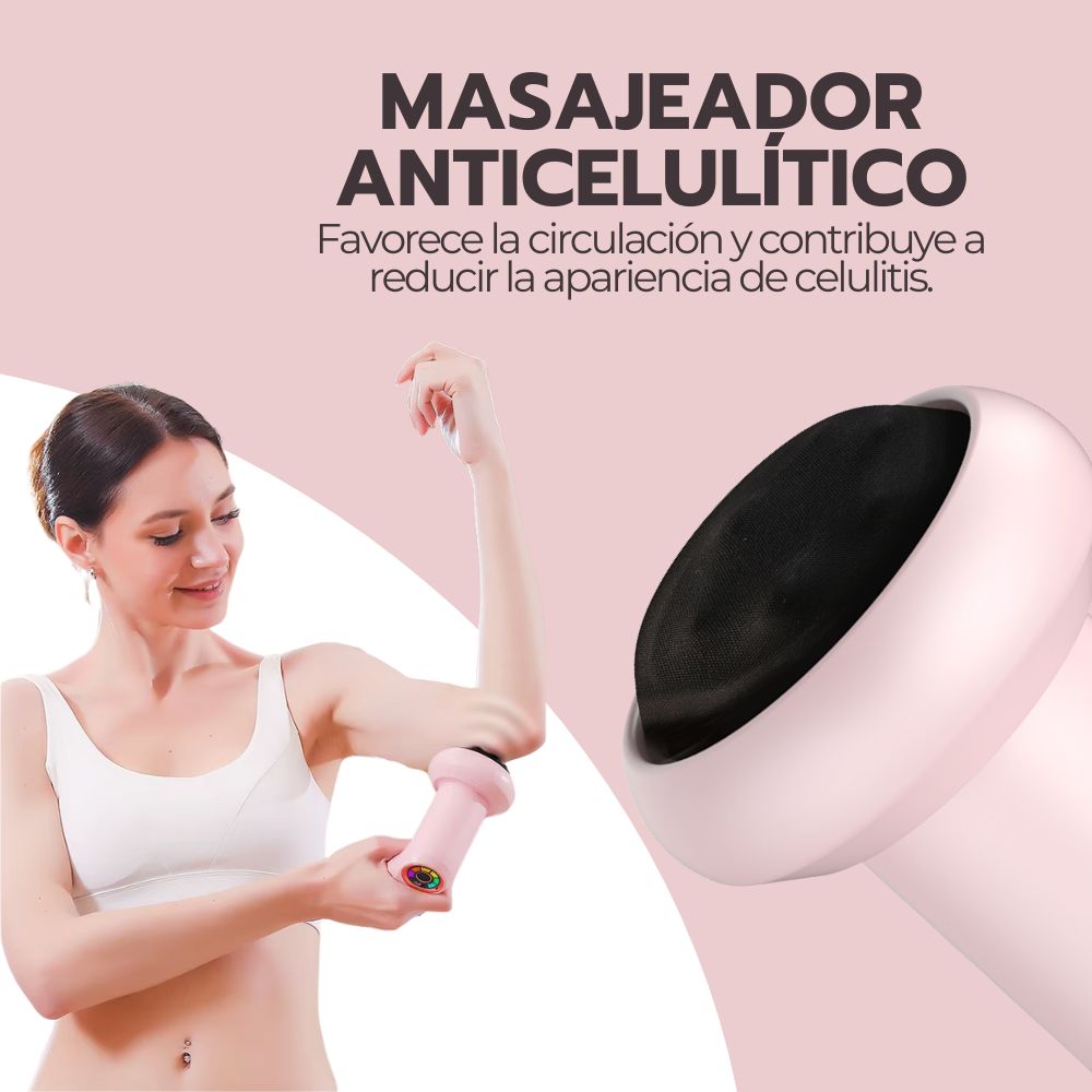 Masajeador Eléctrico Corporal Anticelulítico Rosa
