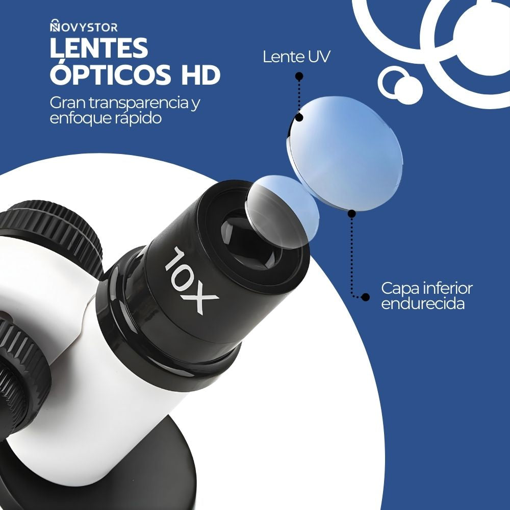 Microscopio Científico Educativo 1200X con Accesorios