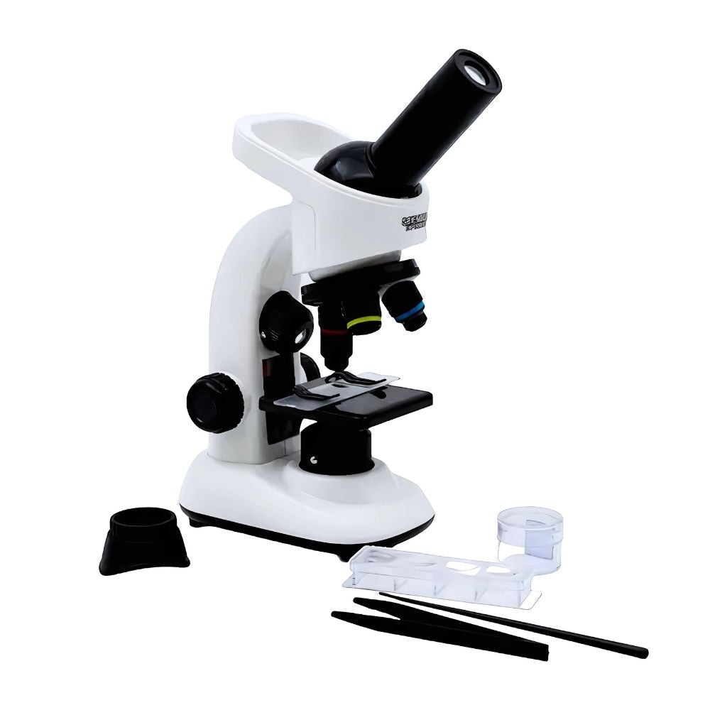 Microscopio Educativo Profesional 16000X Blanco con Muestras