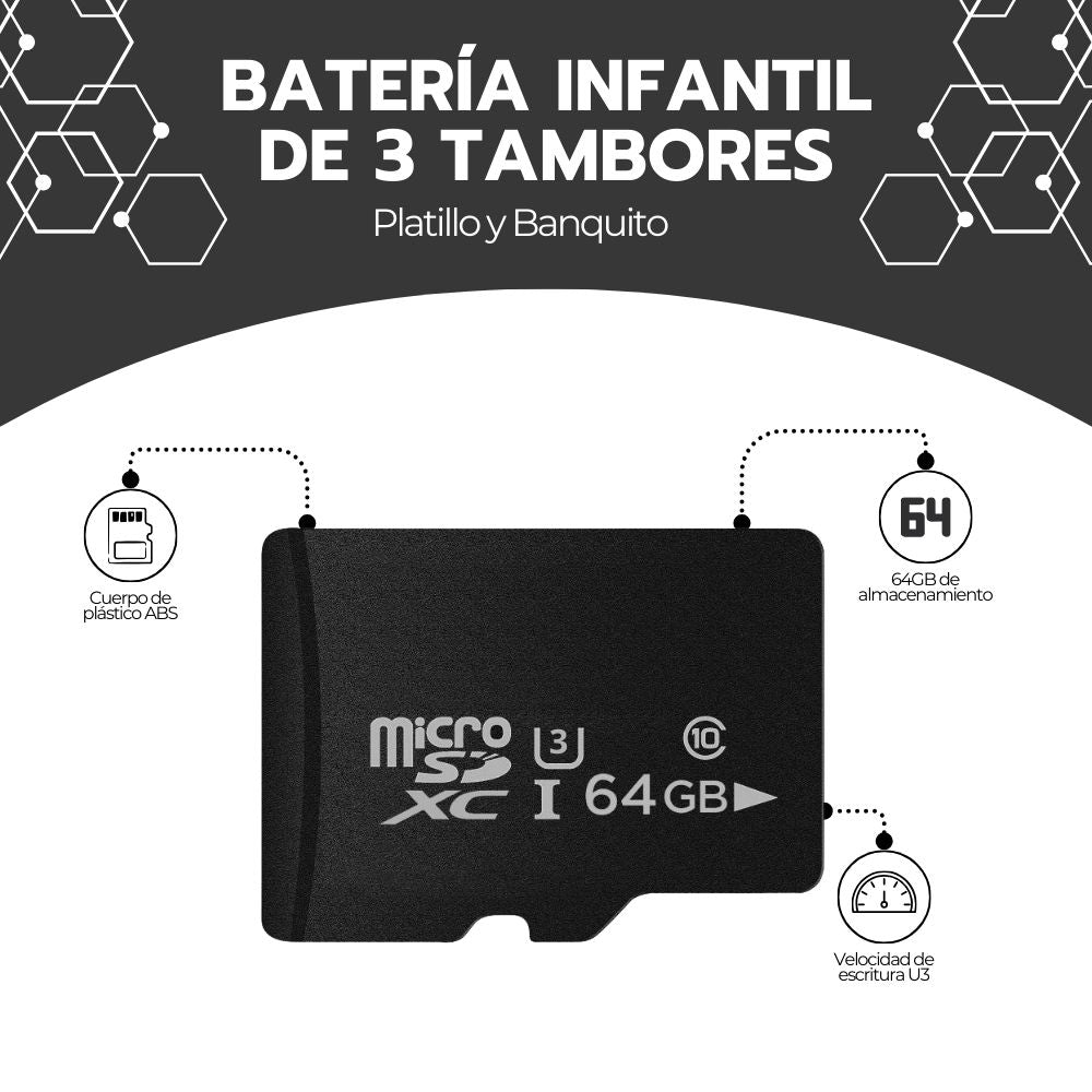 Tarjeta Micro SD 64GB Clase 10 U3 Alta Velocidad