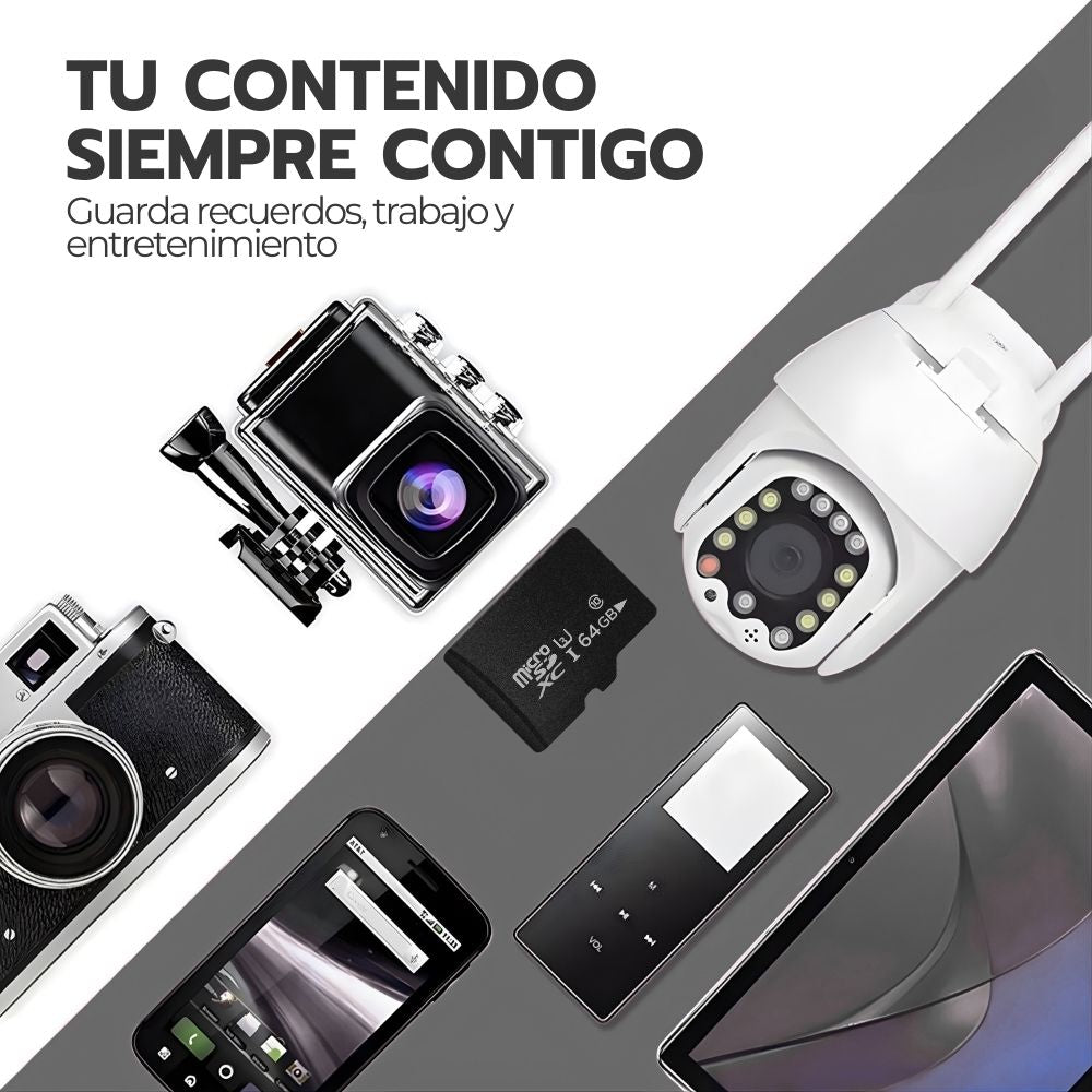 Tarjeta Micro SD 64GB Clase 10 U3 Alta Velocidad