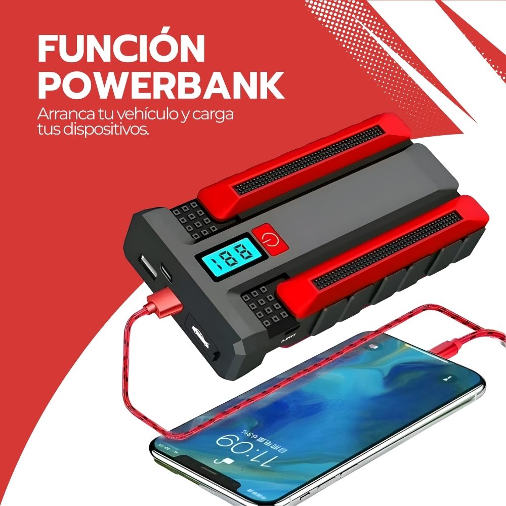 Partidor Batería Auto Arrancador De Emergencia Autos 12v