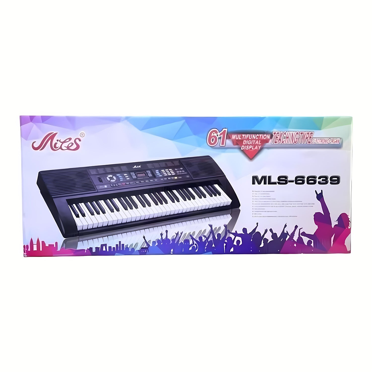 Piano Eléctrico 61 teclas teclado Musical MLS polifónico