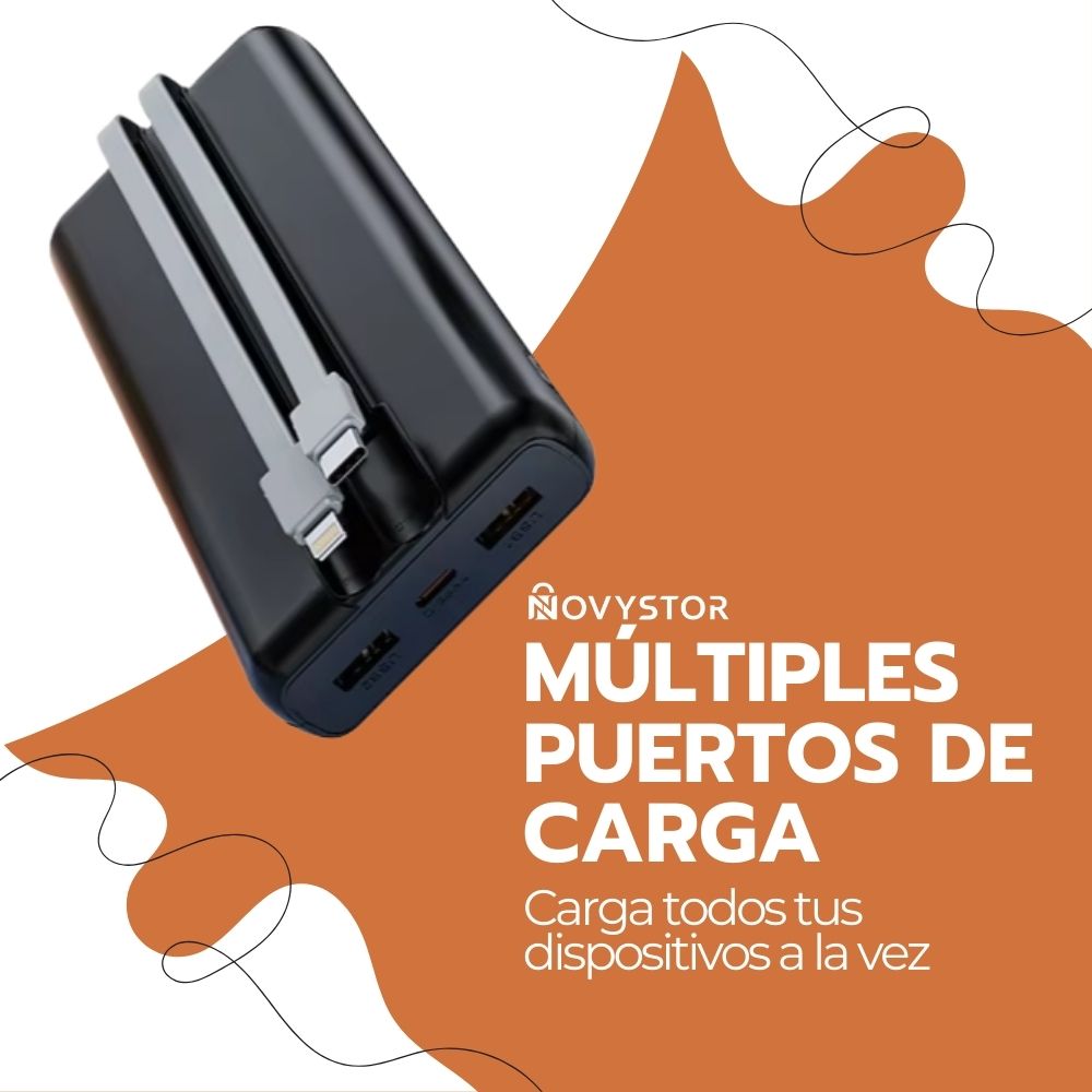 Power Bank 20000 mAh Carga Rápida USB-C con Pantalla LED