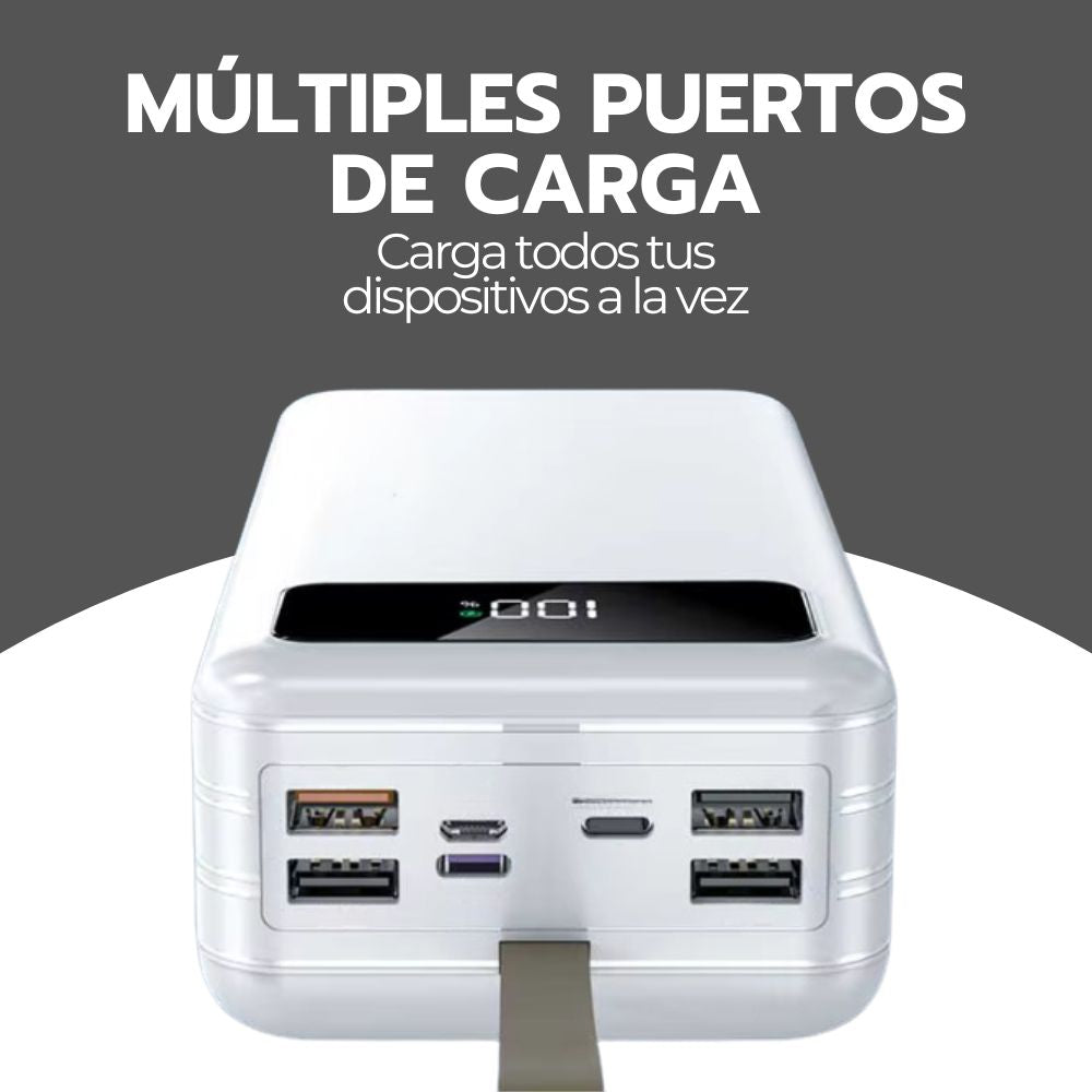 Power Bank 30000mAh Carga Rápida 66W PD Portátil USB-C