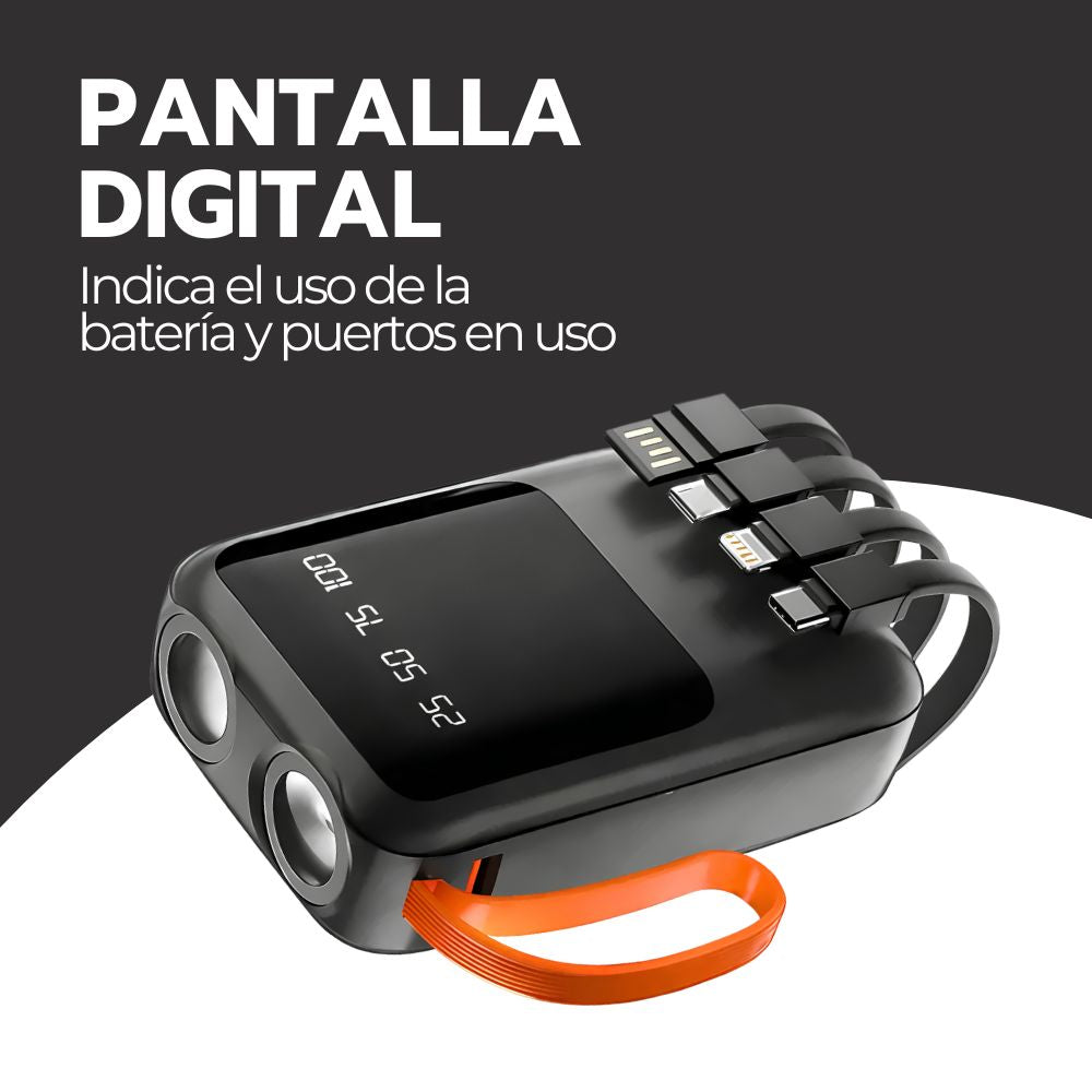 Power Bank R47 10000mAh Carga Rápida LED Pantalla