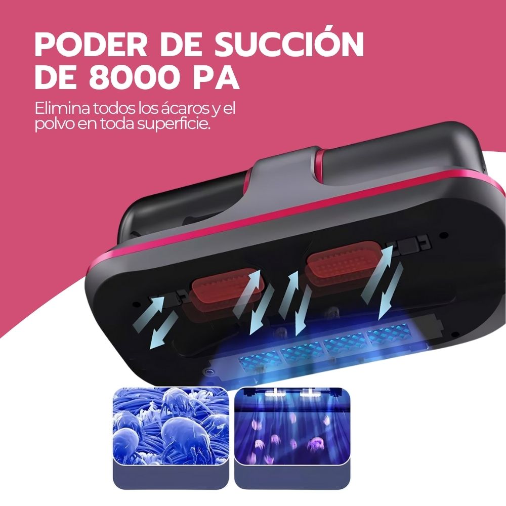 Aspiradora Inalámbrica Eliminadora de Ácaros al Vacío