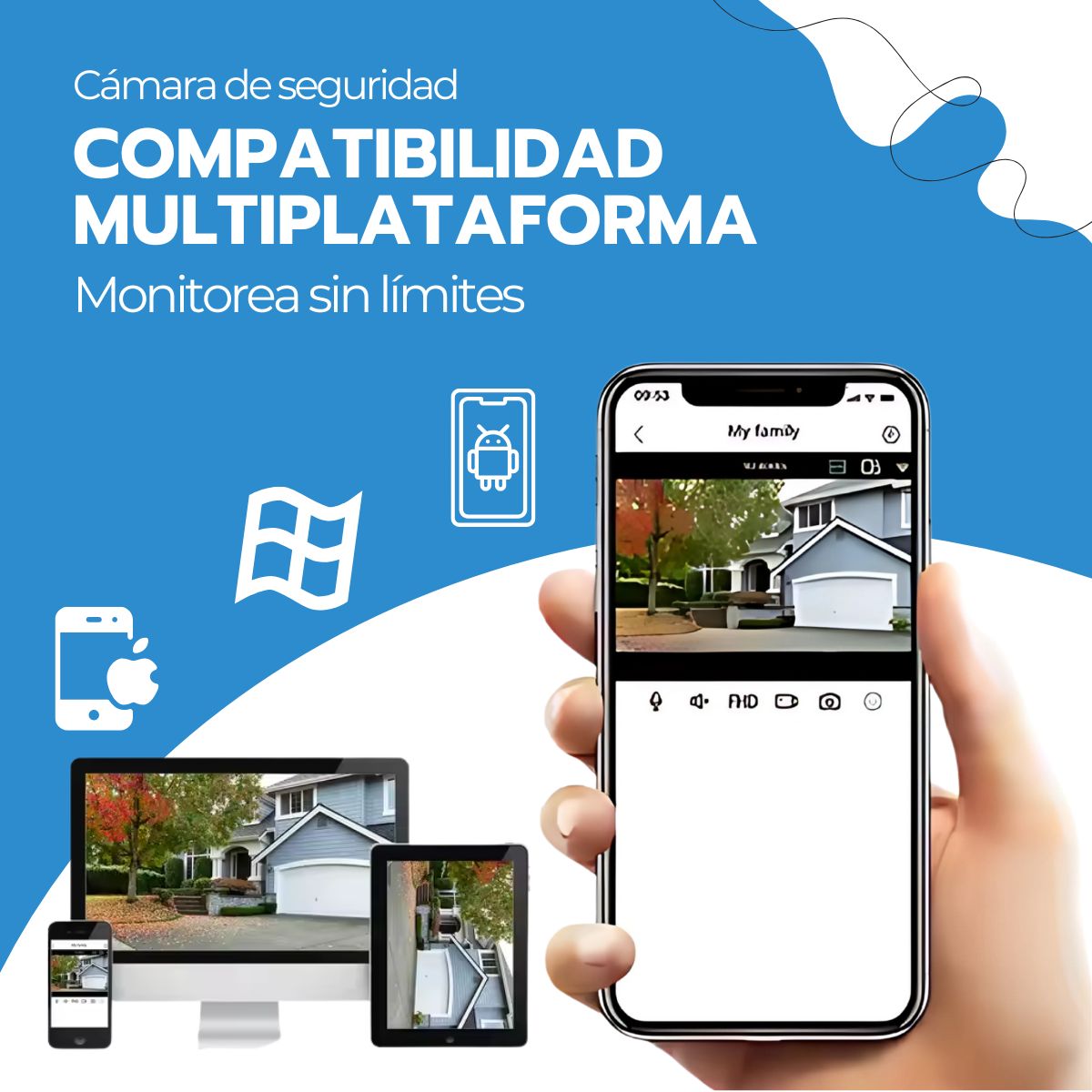 Cámara Seguridad Solar Gun Ball 1080P IP66 Wifi