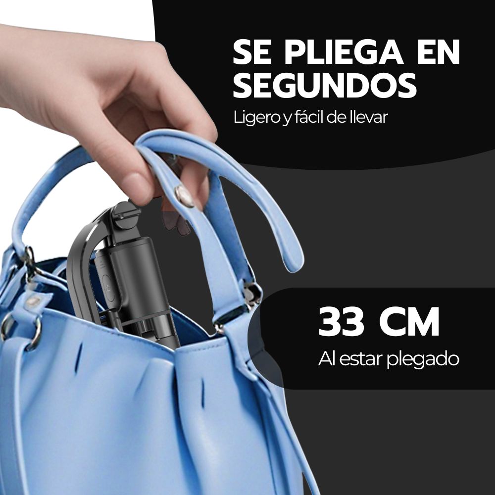Trípode Palo Selfie Extensible 1.7m y Control Bluetooth