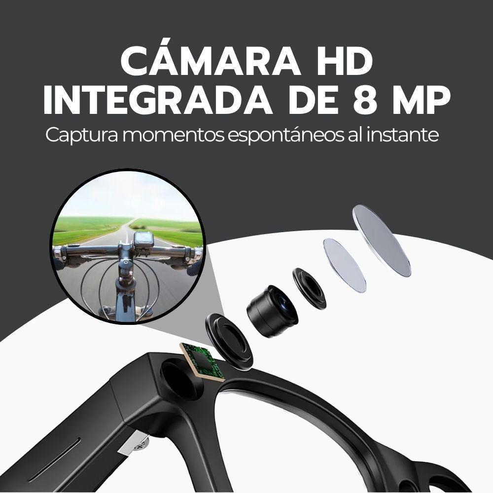 Gafas Lentes Inteligentes IA Foto Video Llamadas WiFi 6