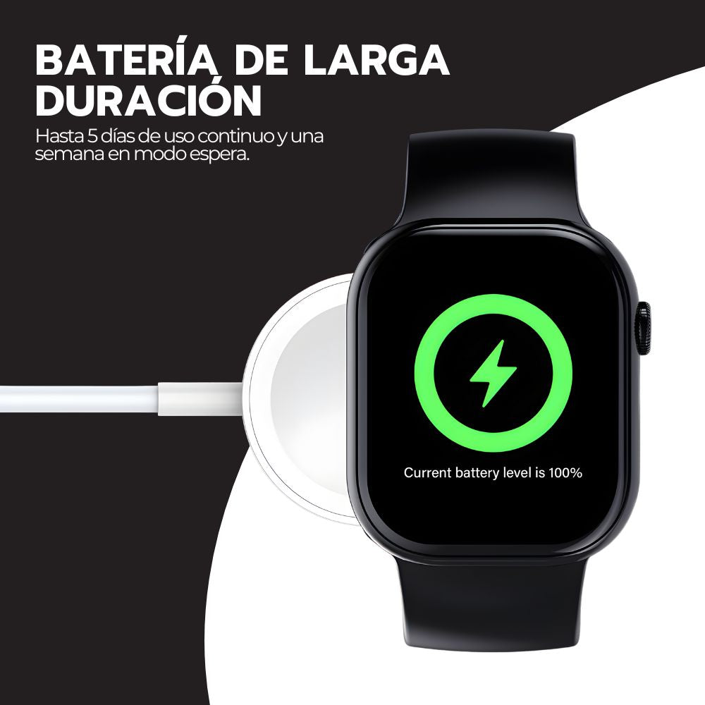 Smartwatch 2.1” IPS Deportivo Bluetooth Carga Inalámbrica