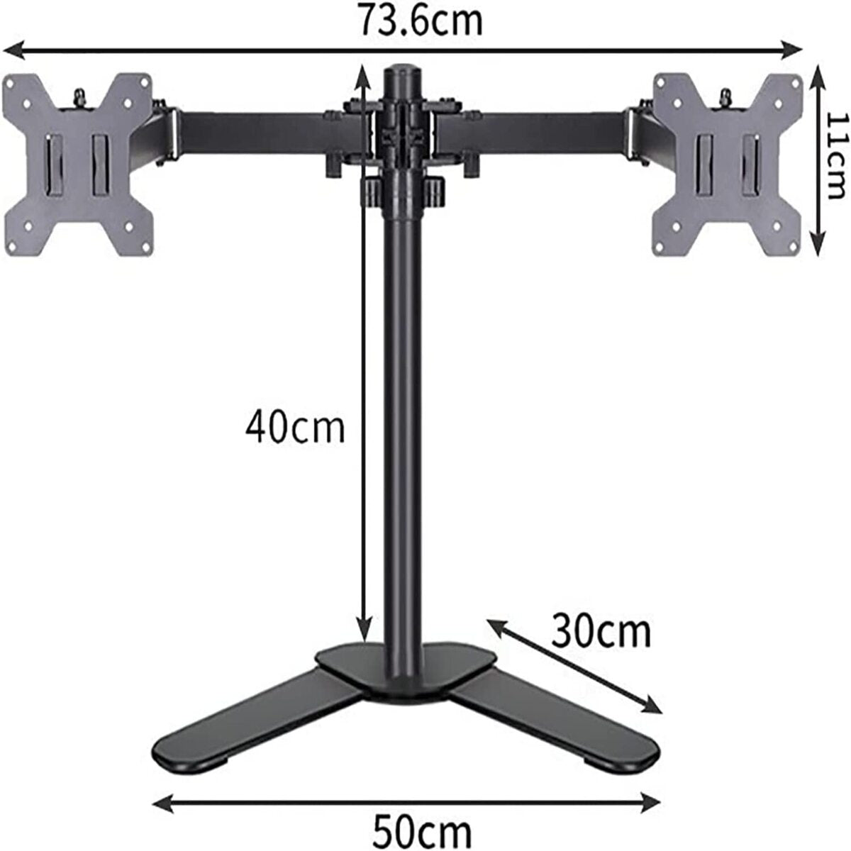 Soporte Base Para Monitor Doble 13 - 27 Soporte Doble 2 Brazos Escritorio Monitor