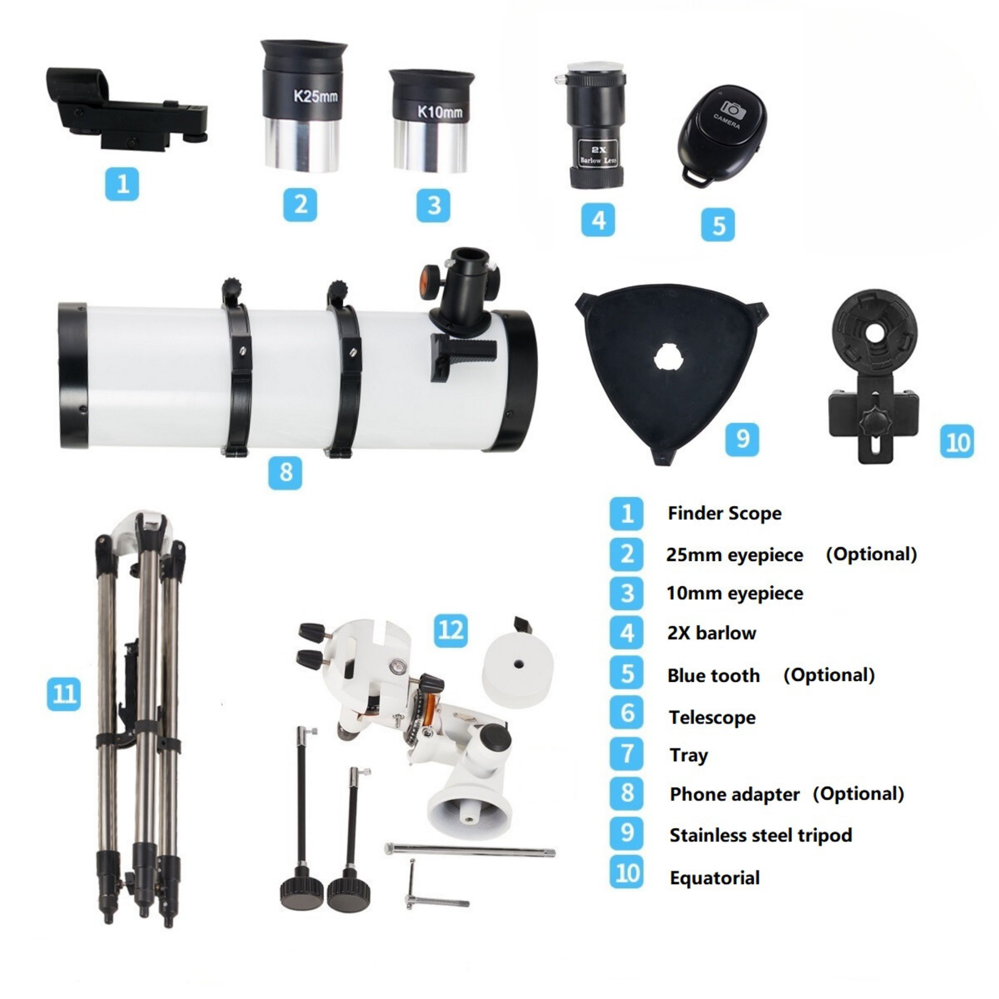 Telescopio Newtoniano 130/650 Para Astronomía y Observación