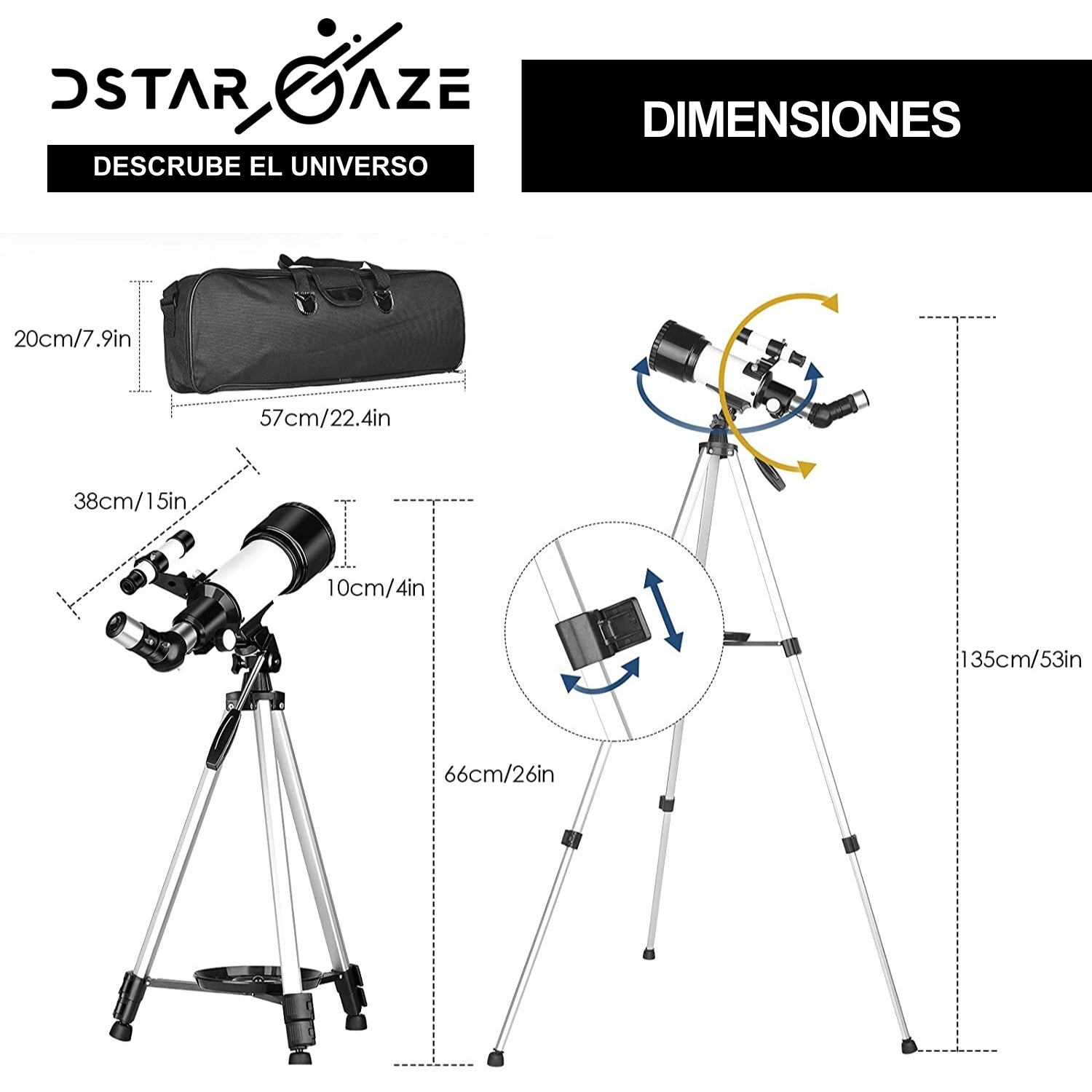 Telescopio Astronómico Profesional Monocular F40070