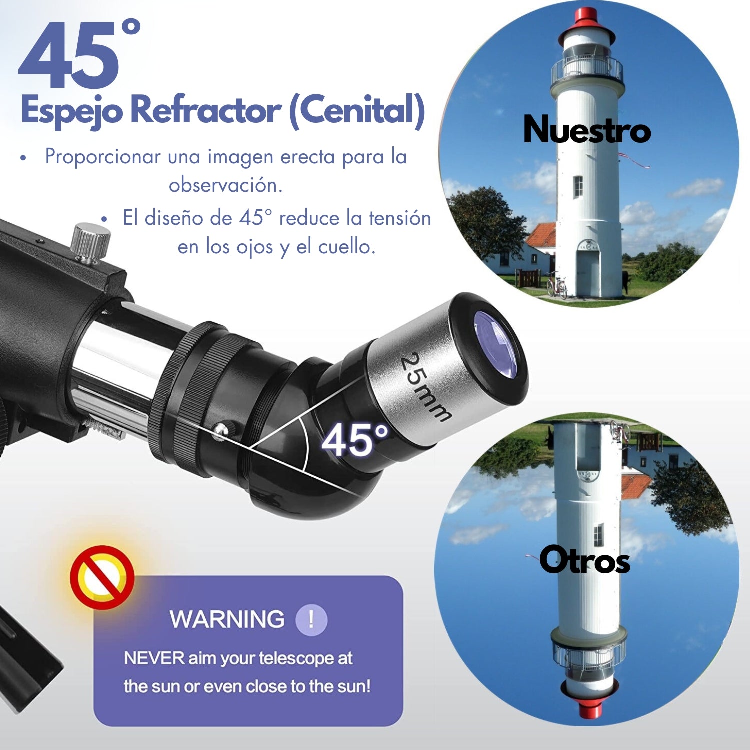 Telescopio Astronómico Profesional Monocular F40070