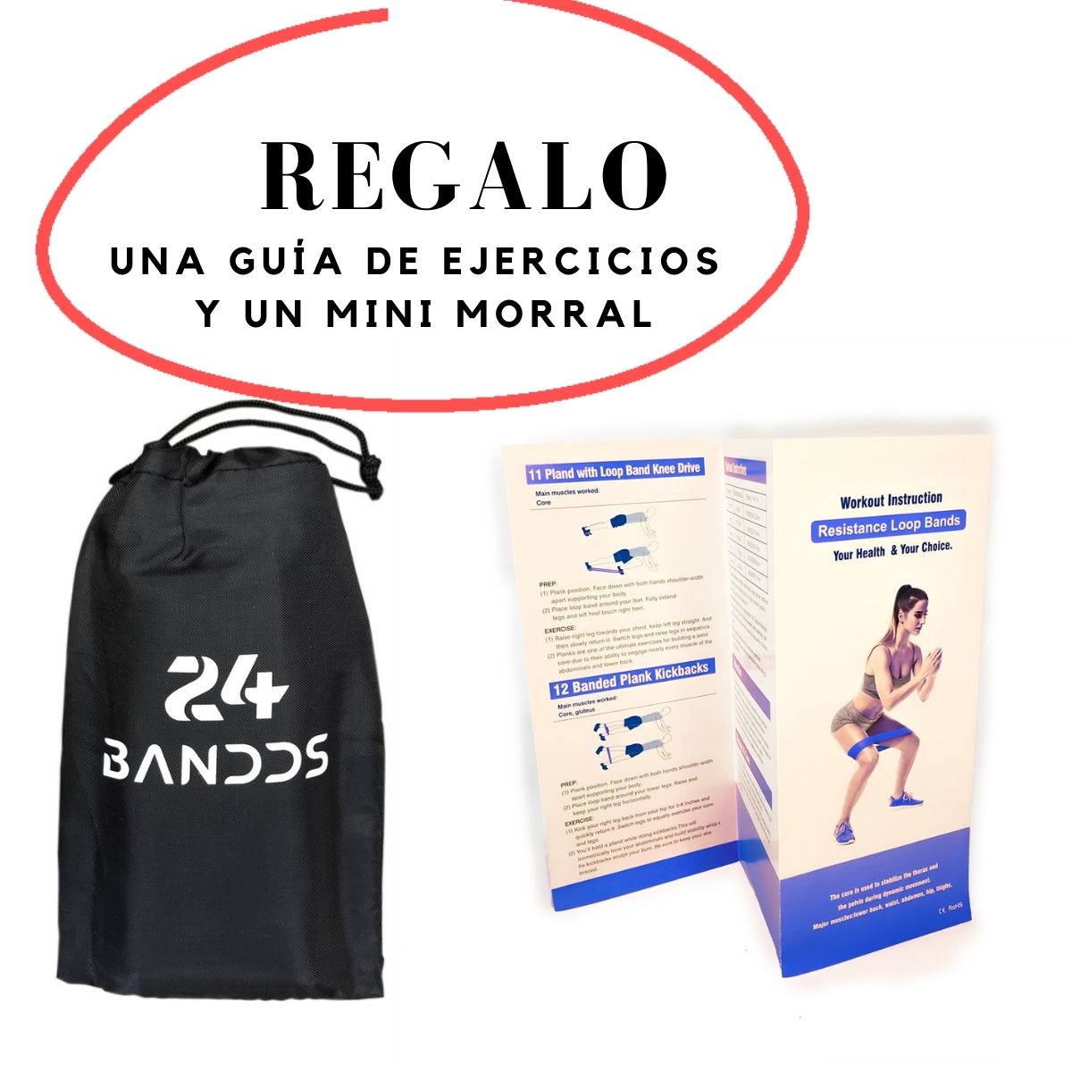 Pack 5 Bandas Elásticas Resistencia Circulares Yoga Pilates