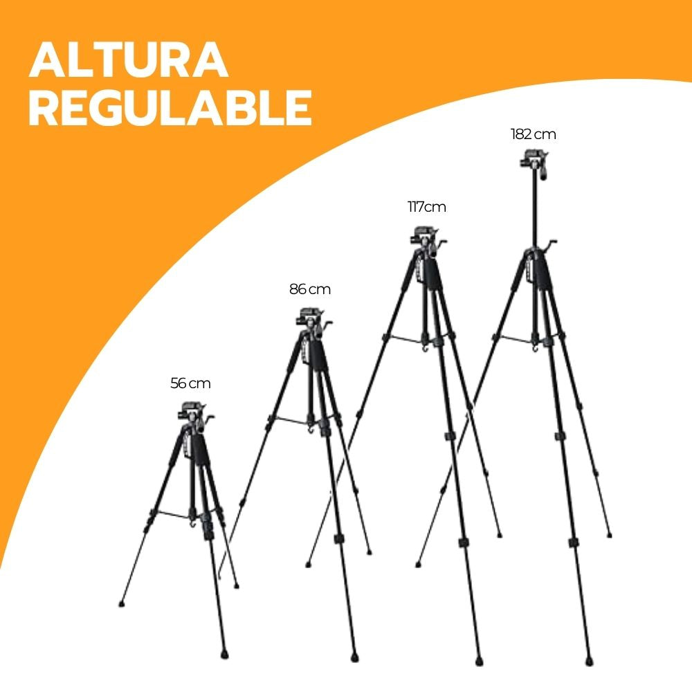 Trípode Profesional 182 cm 360° Video + Bolso De Transporte