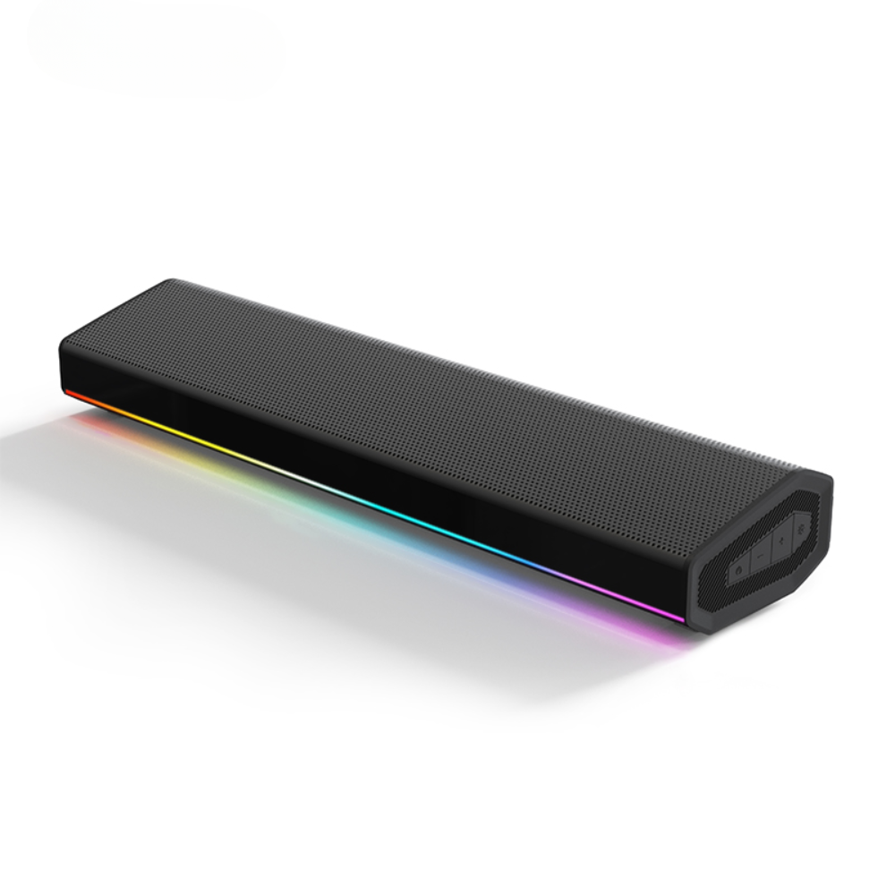 Barra de Sonido Parlante Inalámbrico 5.3 Negro + Luces RGB